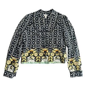 Elevenses Anthro Valentina Adjustable Floral Cottagecore Quilted Jacket Size 12